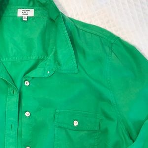 Apple Green button down